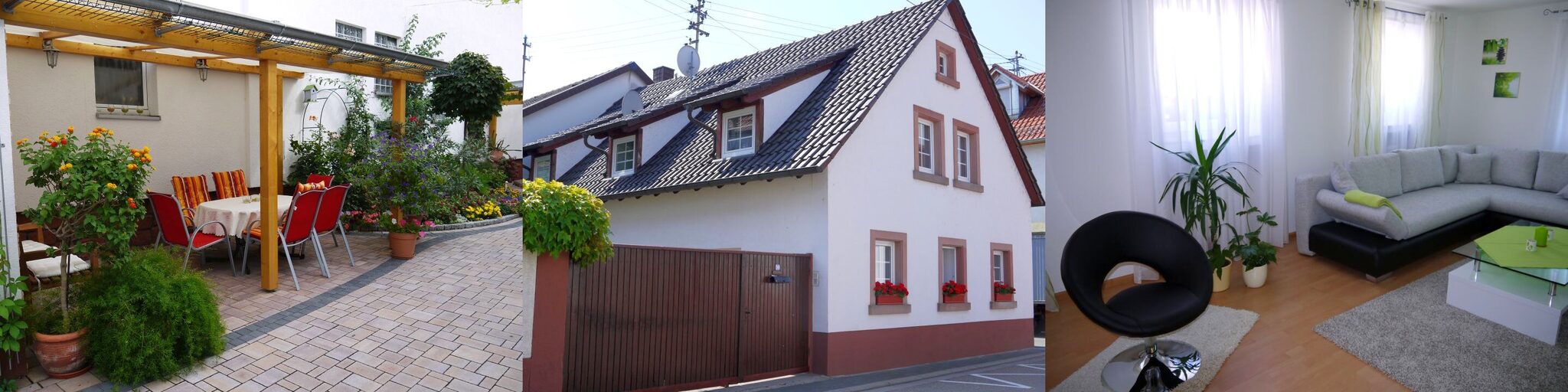 Blick auf die Ferienwohnungen am Eck in Duttweiler